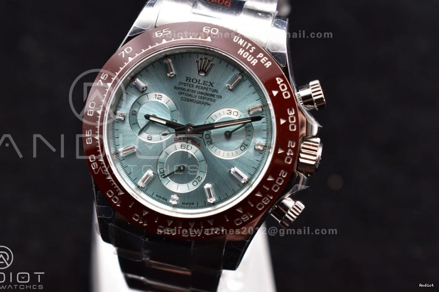 1:1 116506 QF Best SH4130 Weight) Dial Blue Edition Crystal Markers Bracelet SS on Ice V3 Daytona (Gain 0215